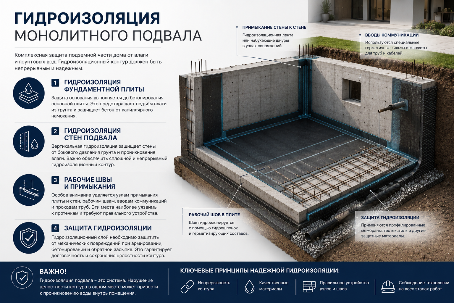 гидроизоляция фундамента