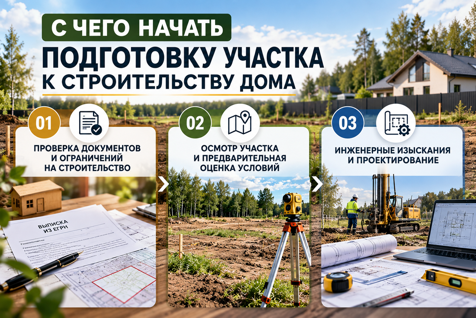 с чего начать подготовку к строительству
